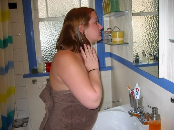 Plumper taking bath #74082725