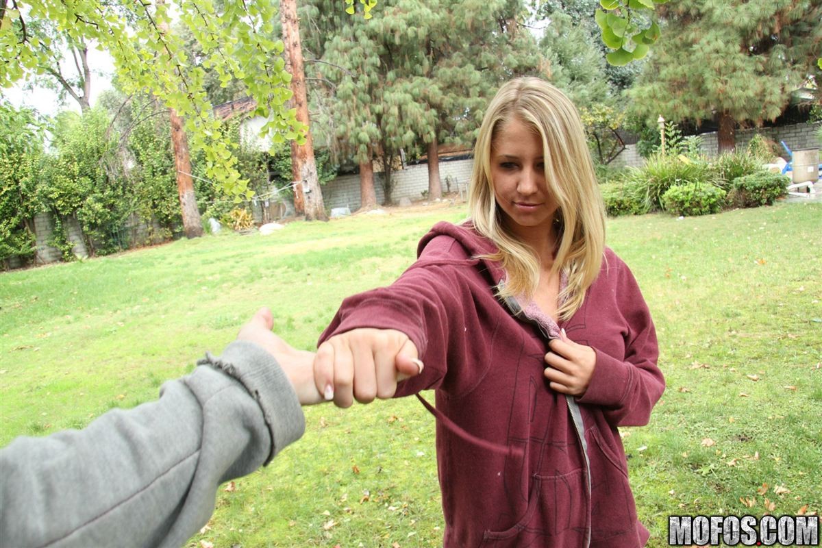 Mandy Armani picks up a guy at the park to have sex with #73595731