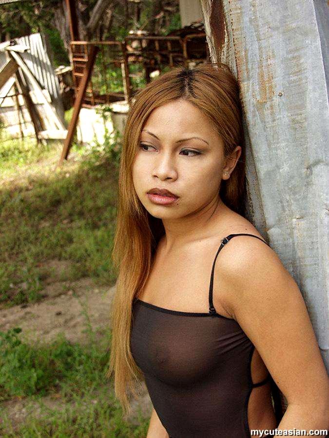 Horny thai beauty shows her hot body outdoor #69993694