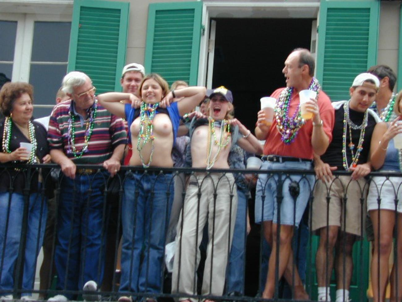 Drunk chicks flashing their tits during mardigras #77132761