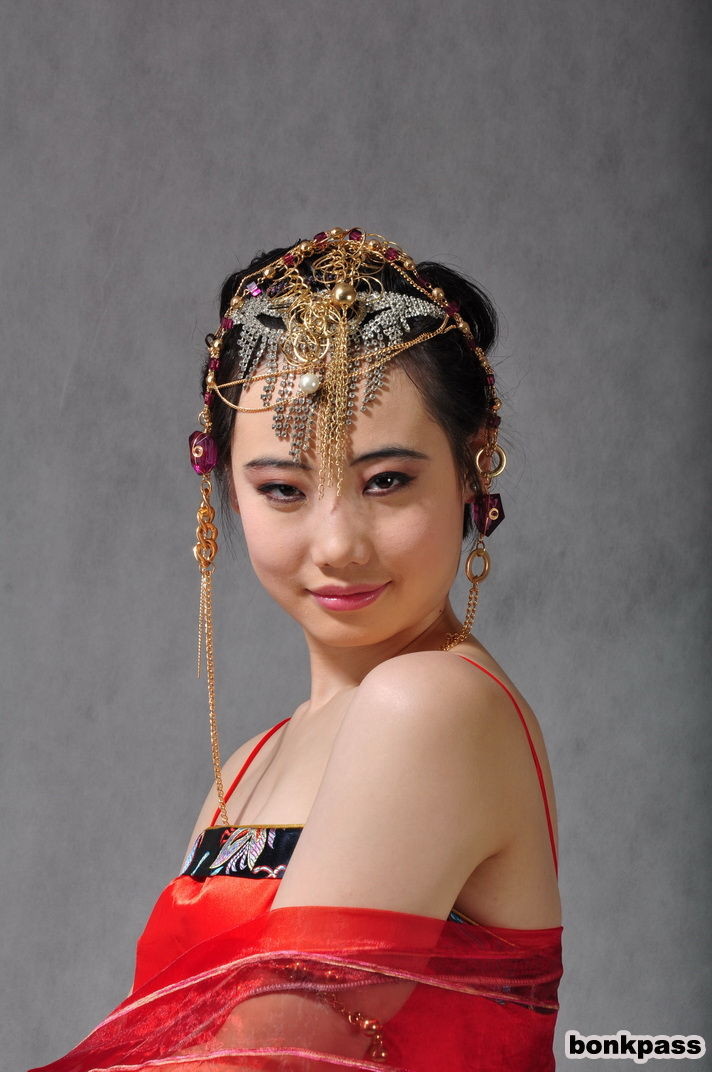 Sweet Chinese girl in traditional costume #69858747