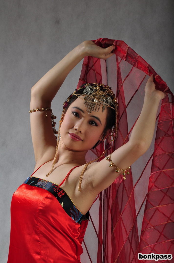 Sweet Chinese girl in traditional costume #69858750