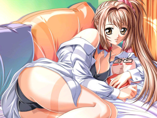 Adorable redhead hentai schoolgirl loves her white panties #69701673