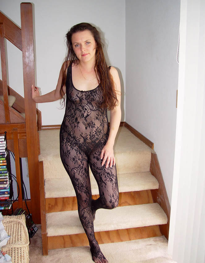 Mature in black pantyhose on stairs #76618797