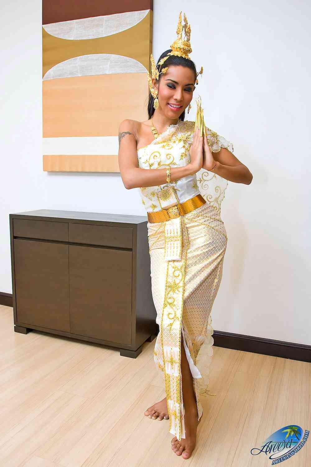 Areeya dressed up and stripping #77930104