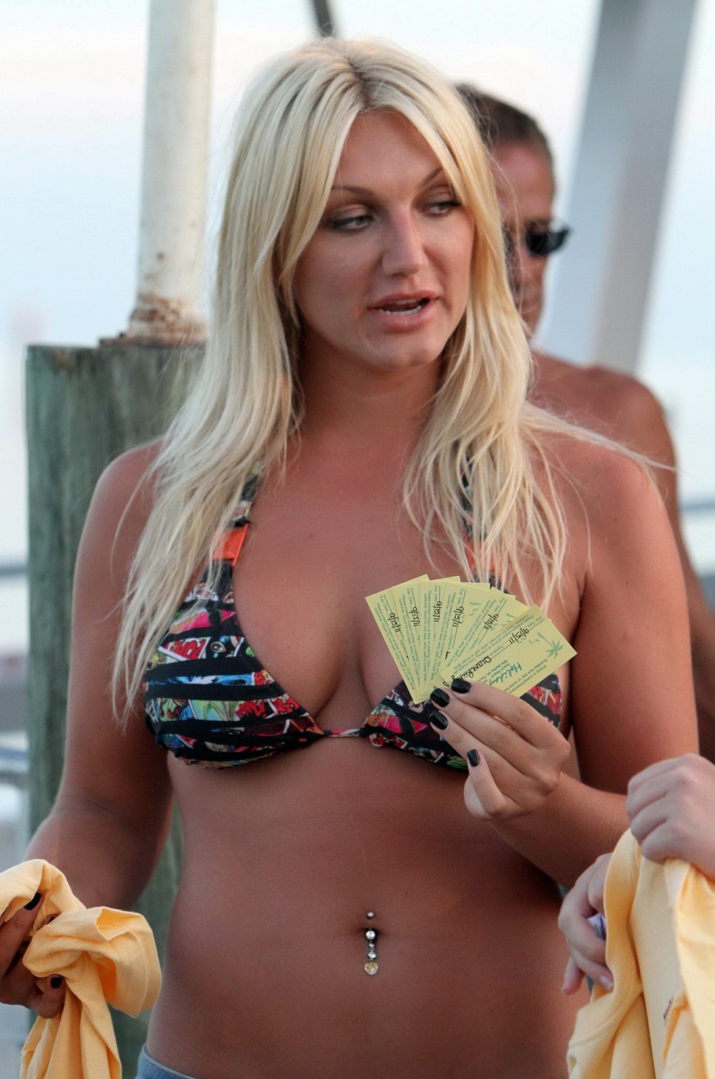 Brooke Hogan busty wearing bikini top  hotpants on the '2 Headed Shark Attack' s #75291400