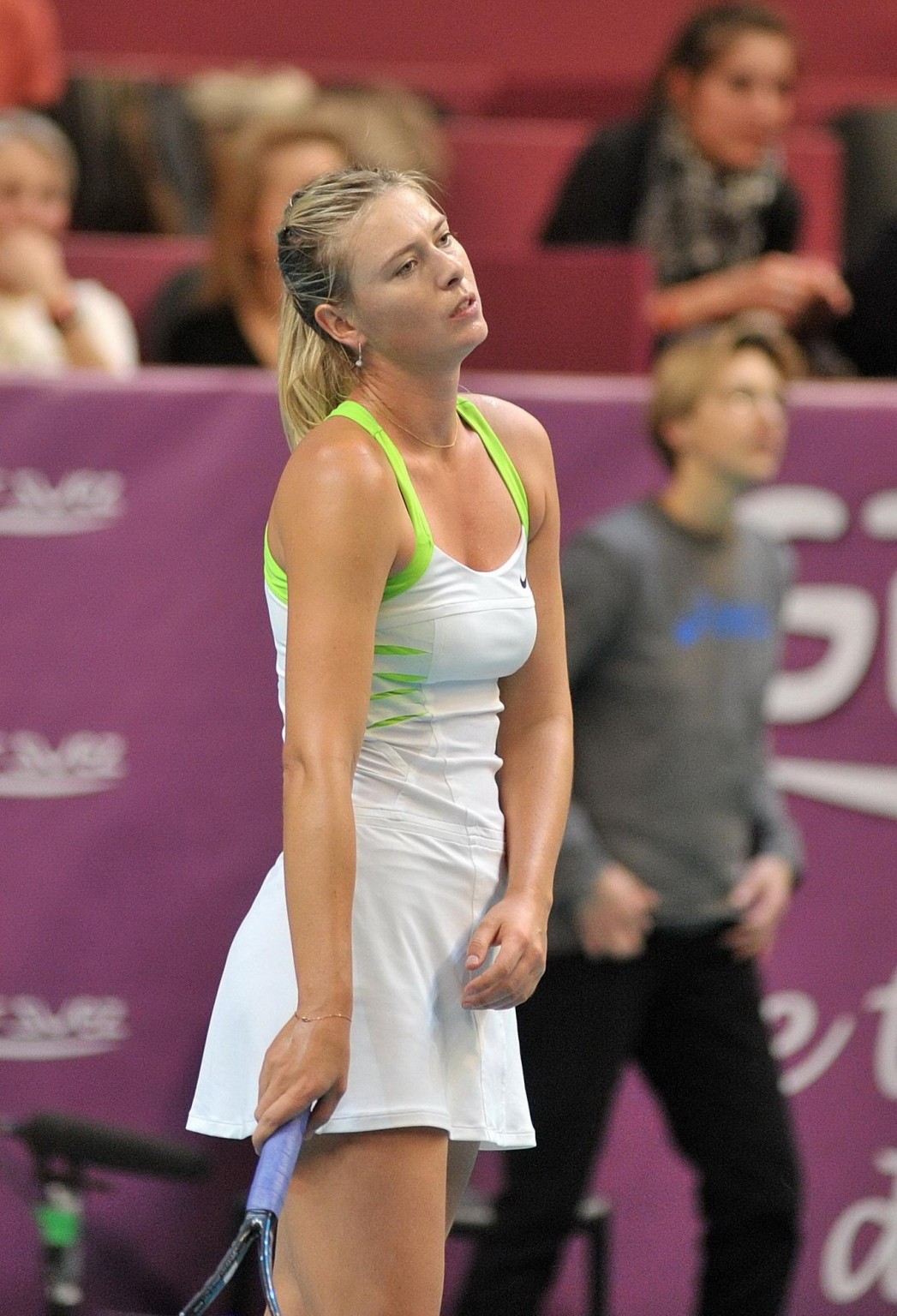 Maria Sharapova flashing her panties at the quarter final of 2012 Open GDF Paris #75273374