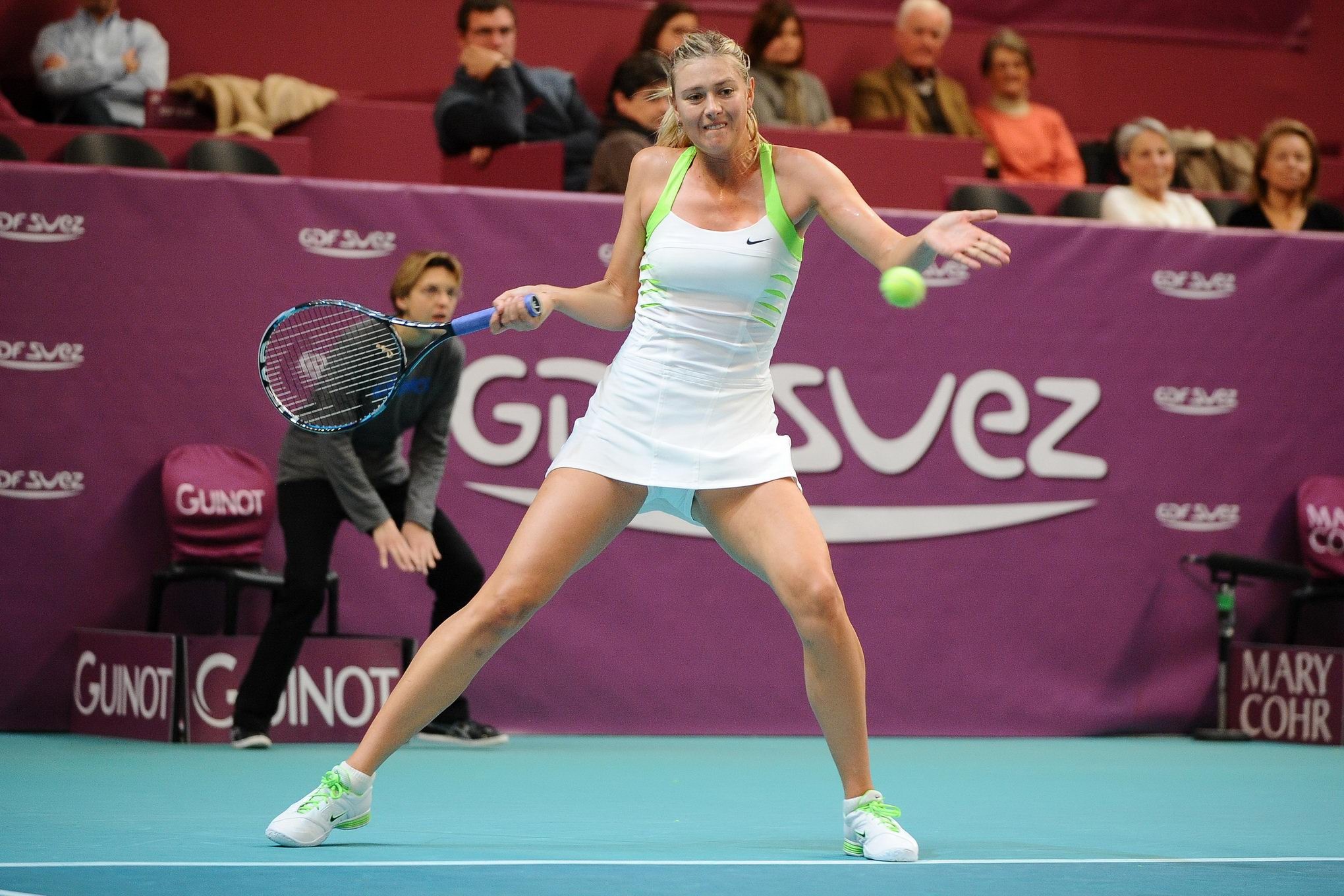 Maria Sharapova flashing her panties at the quarter final of 2012 Open GDF Paris #75273416