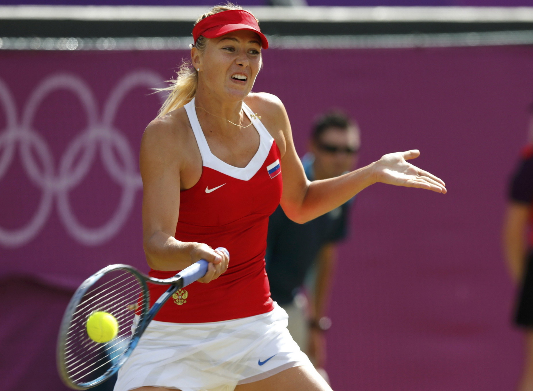 Maria Sharapova flashing her panties at the 2012 Olympics semifinal in London #75255407