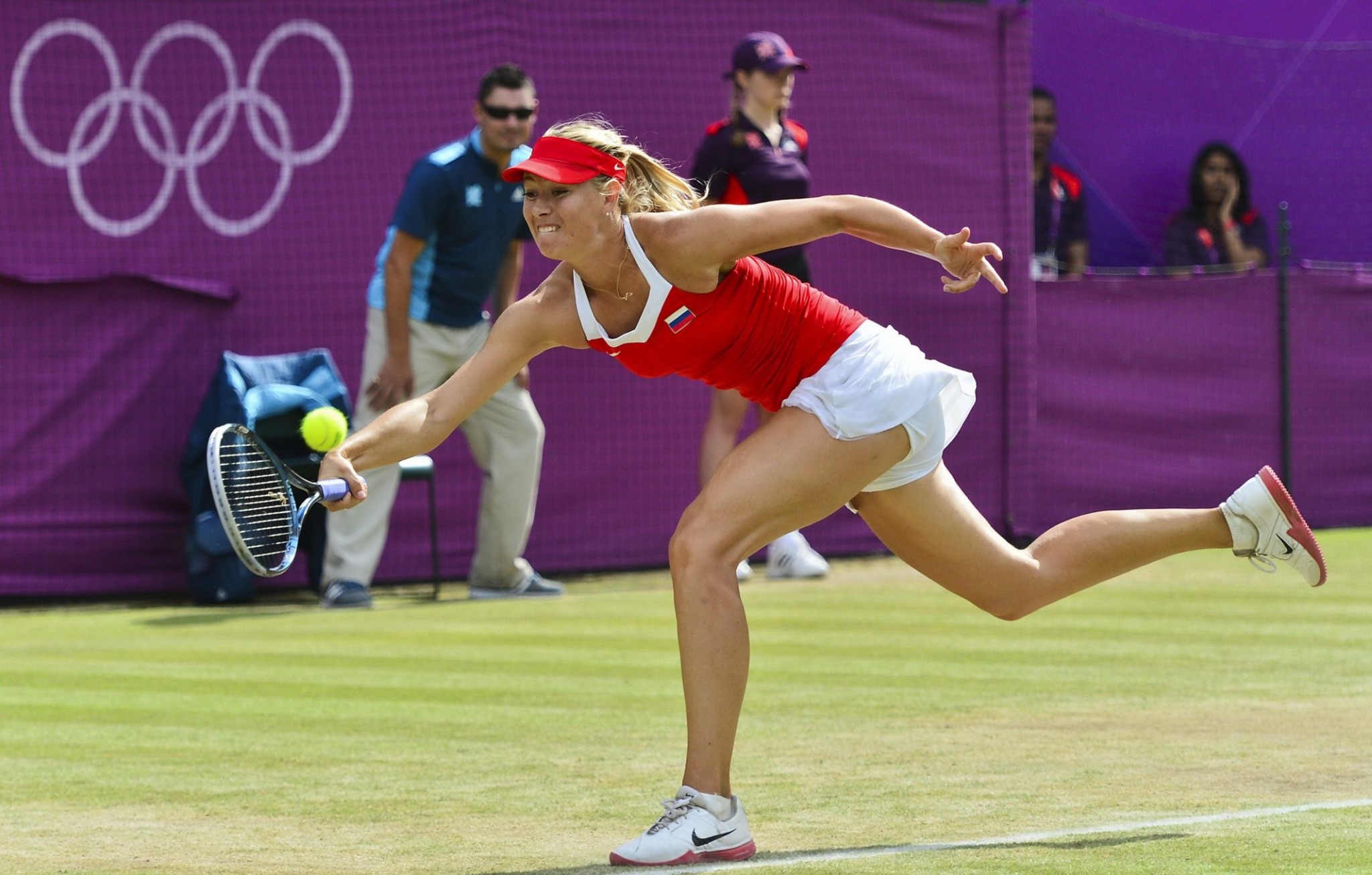 Maria Sharapova flashing her panties at the 2012 Olympics semifinal in London #75255423