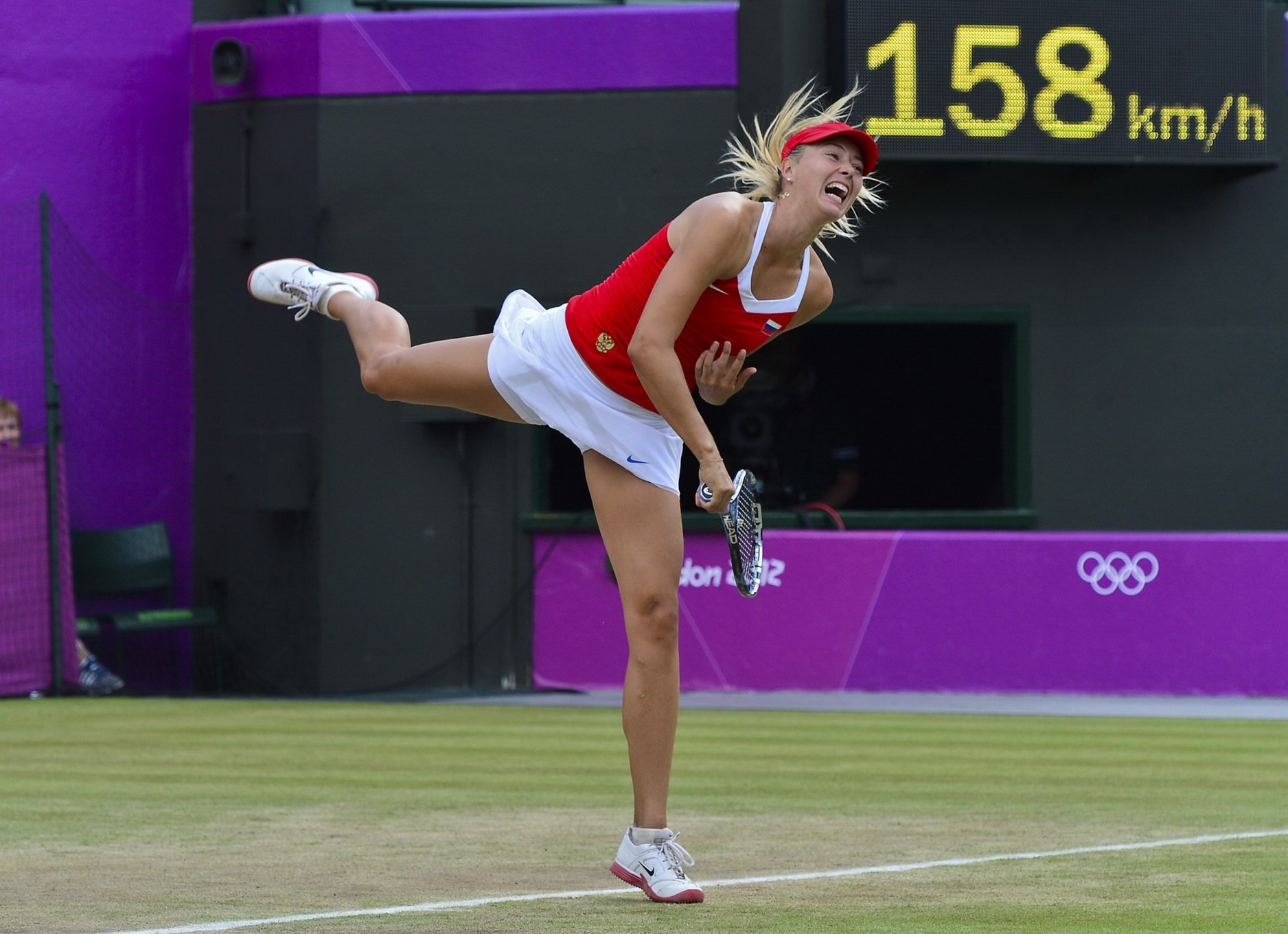 Maria Sharapova flashing her panties at the 2012 Olympics semifinal in London #75255428