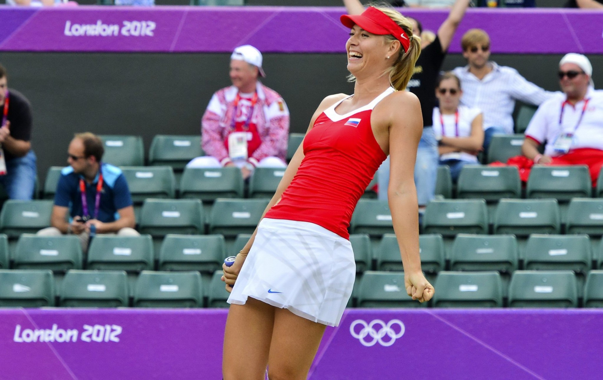 Maria Sharapova flashing her panties at the 2012 Olympics semifinal in London #75255464