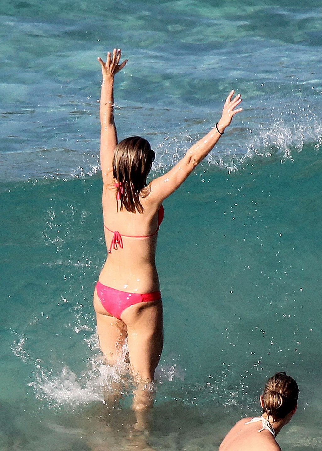 Julianne hough con un sexy bikini rojo en una playa de st. barts
 #75276853