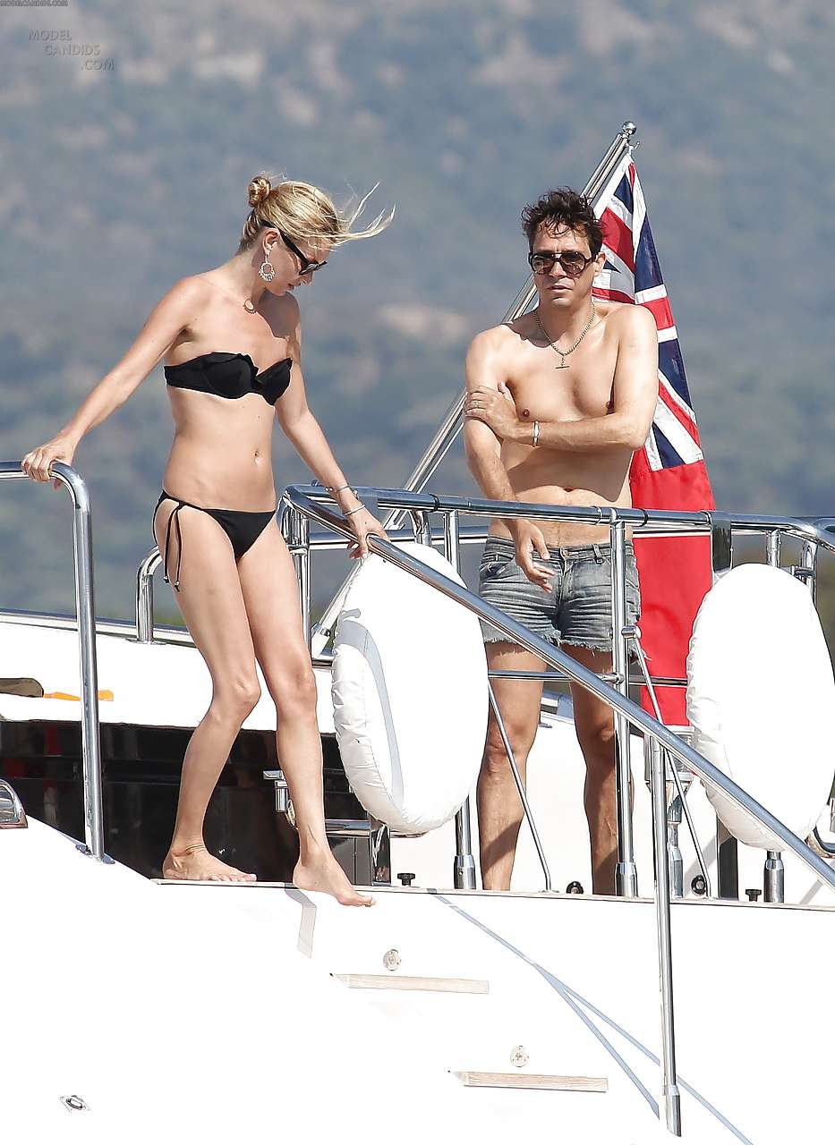 Kate Moss enjoy sunbathing topless on yacht caught by paparazzi #75296407