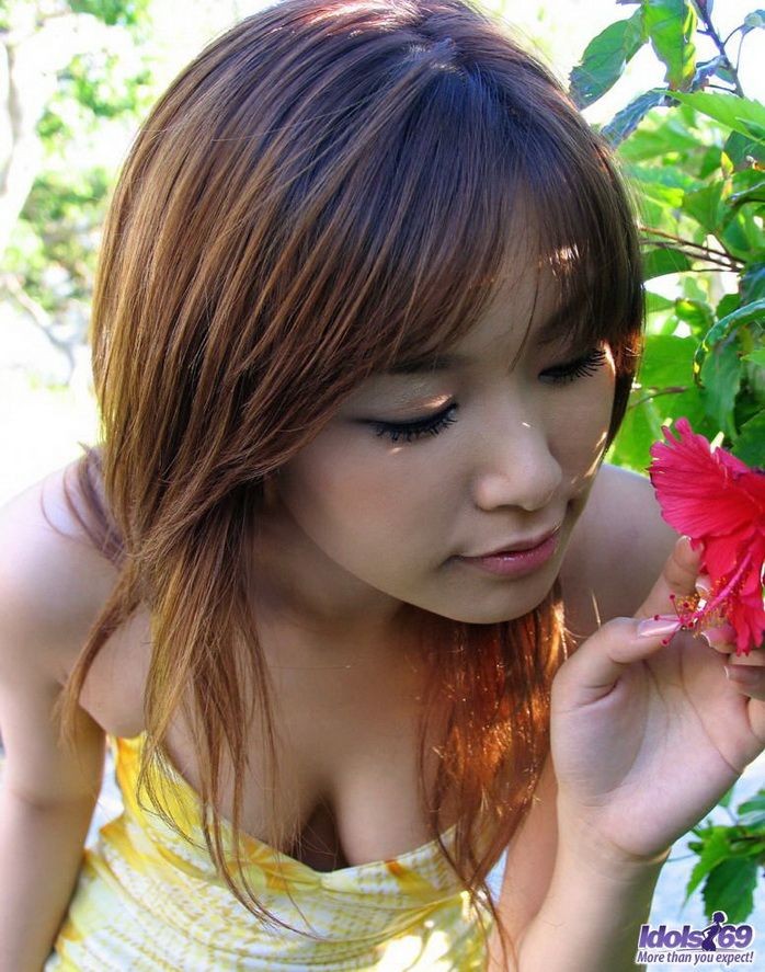 Sweet japanese idol Yua Aida poses showing titties #69750134