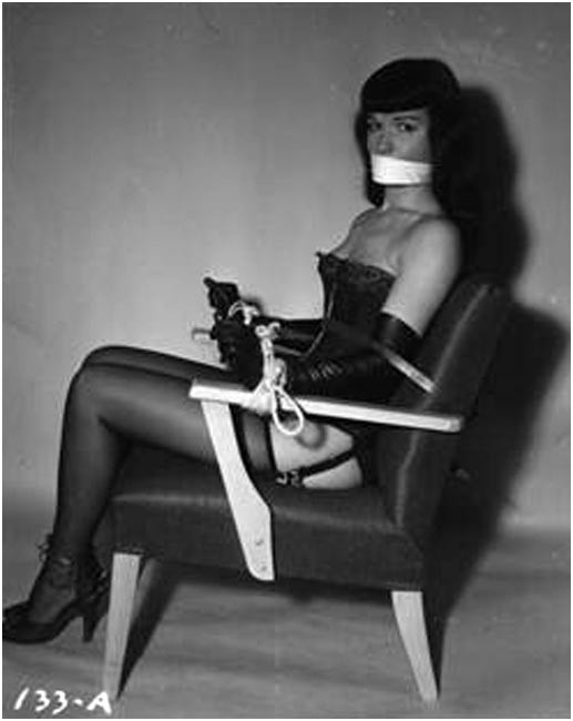 Retro bondage pics with Bettie Page that were made and collected in 60s #72073089