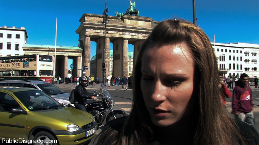 Harmony Rose is bound and naked in front of one of Europe's most famous monument #72119157