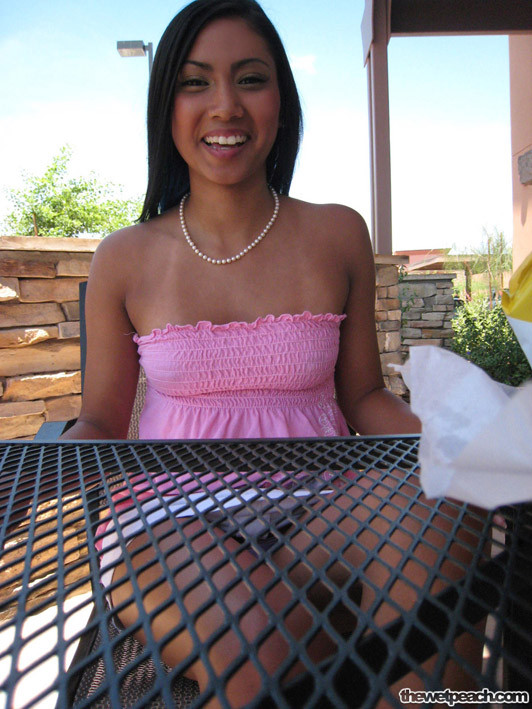 Candids of asian teen Alana flashing nude in public #72694684