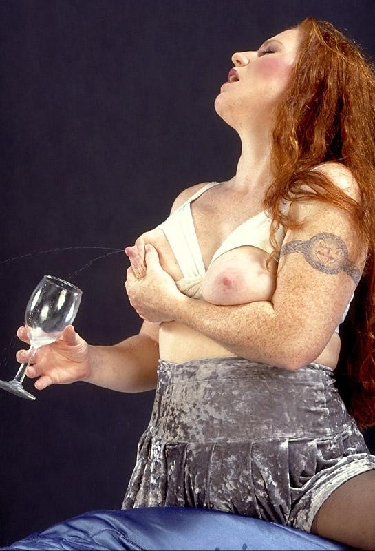 Lactating redhead babe milking tits #76486274