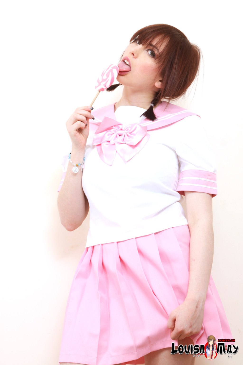 Louisa May as a pink manga schoolgirl #73071526