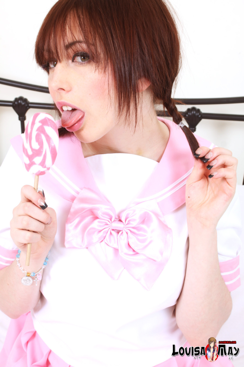 Louisa May as a pink manga schoolgirl #73071550
