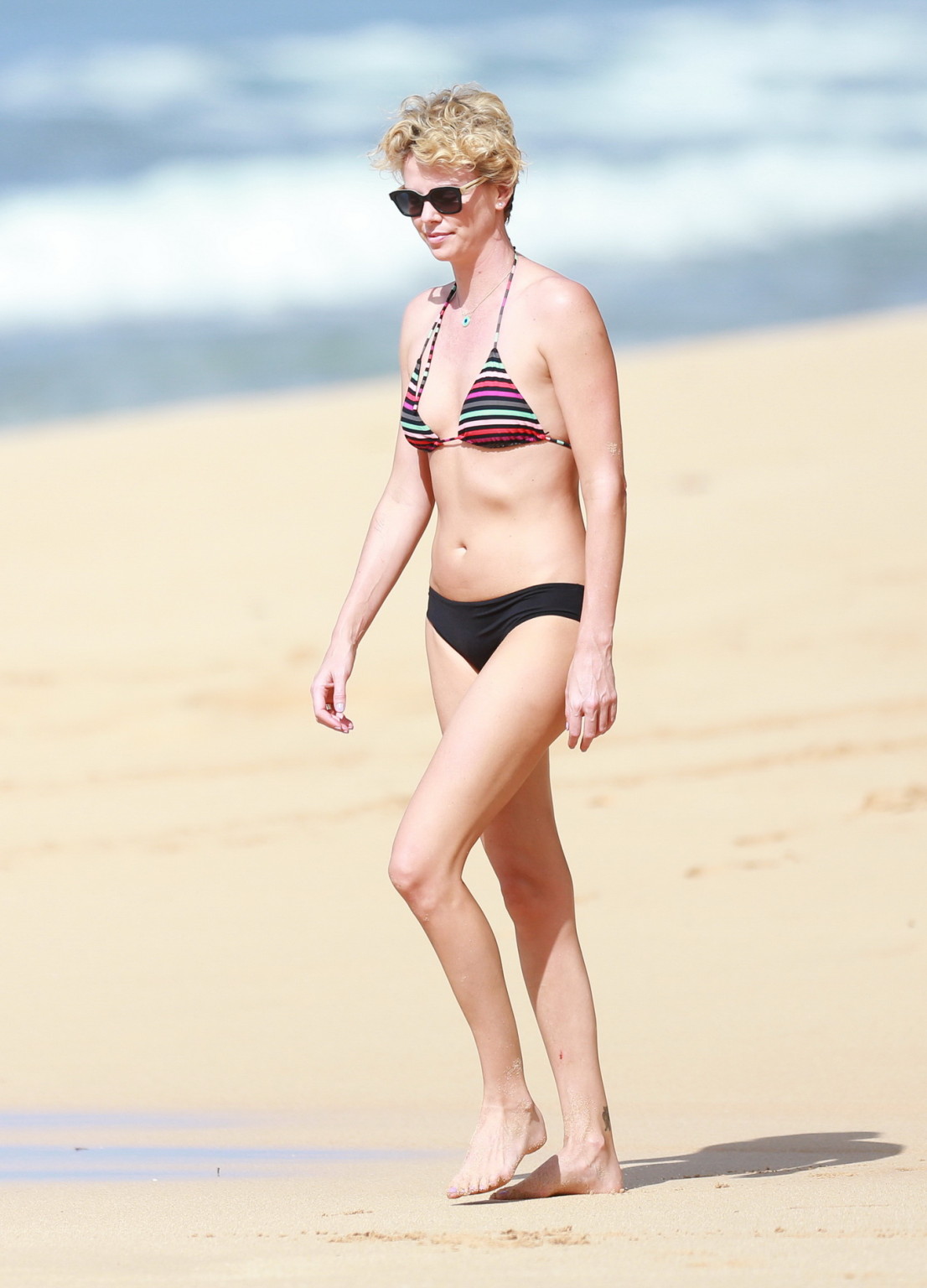 Charlize Theron still hot wearing skimpy two-piece at the beach in Hawaii #75208720