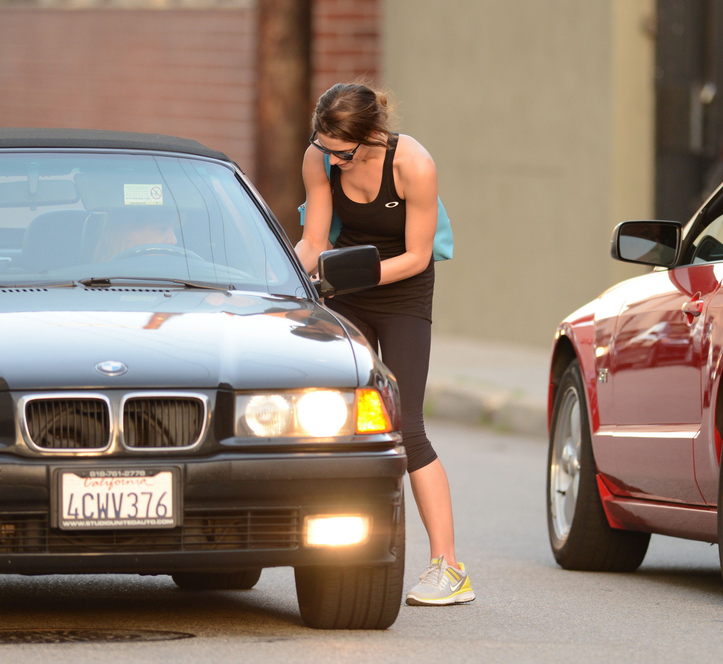 Ashley Greene wearing tank top and tights after a gym session in Studio City #75201918