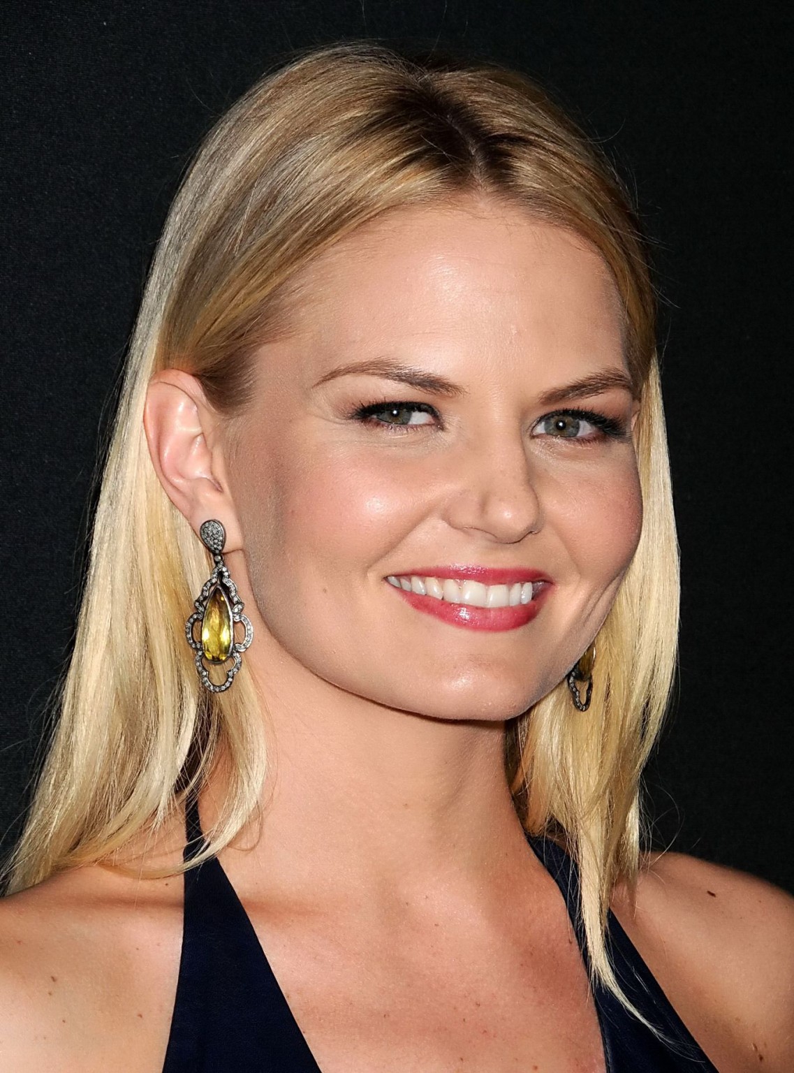 Jennifer Morrison Braless Wearing Black Leather Mini Dress At The Myspace Launch Porn Pictures