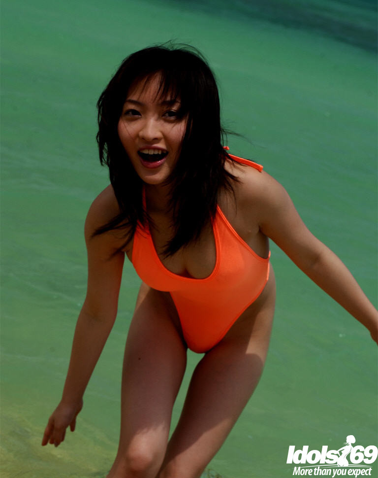 Japanese girl at the beach #69760079