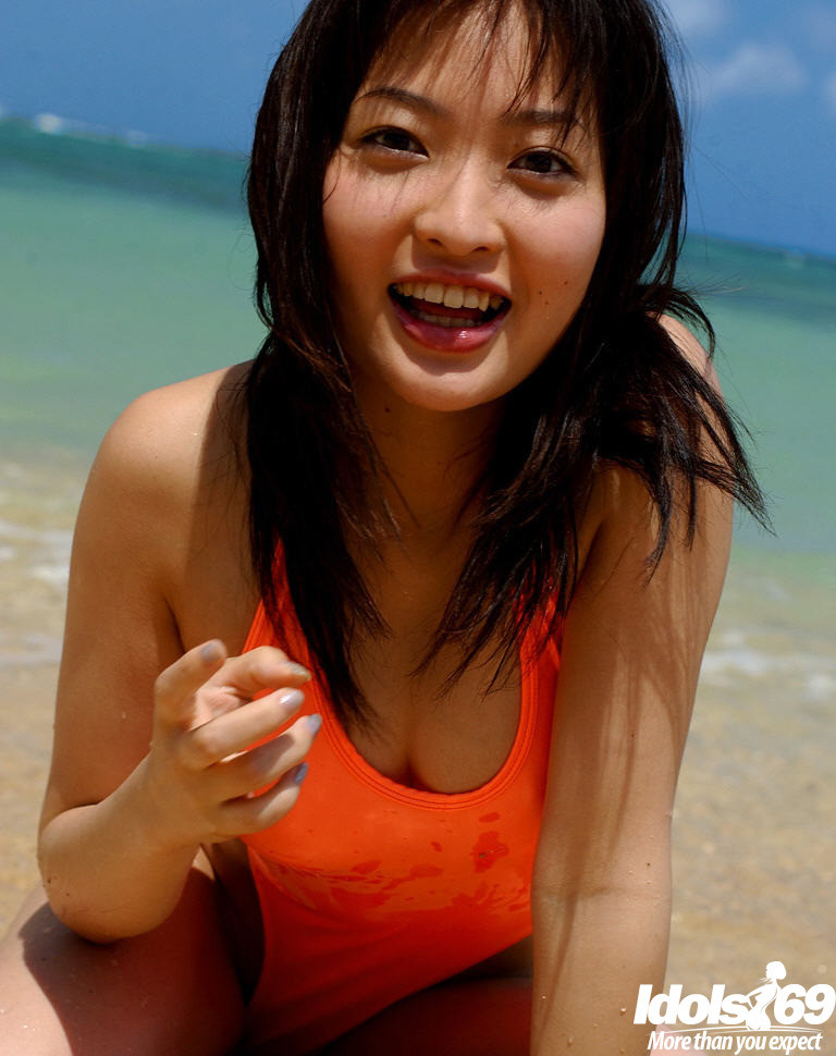 Japanese girl at the beach #69760111