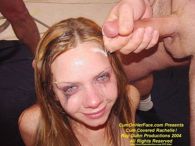 Cute teen group messy facial #76119148