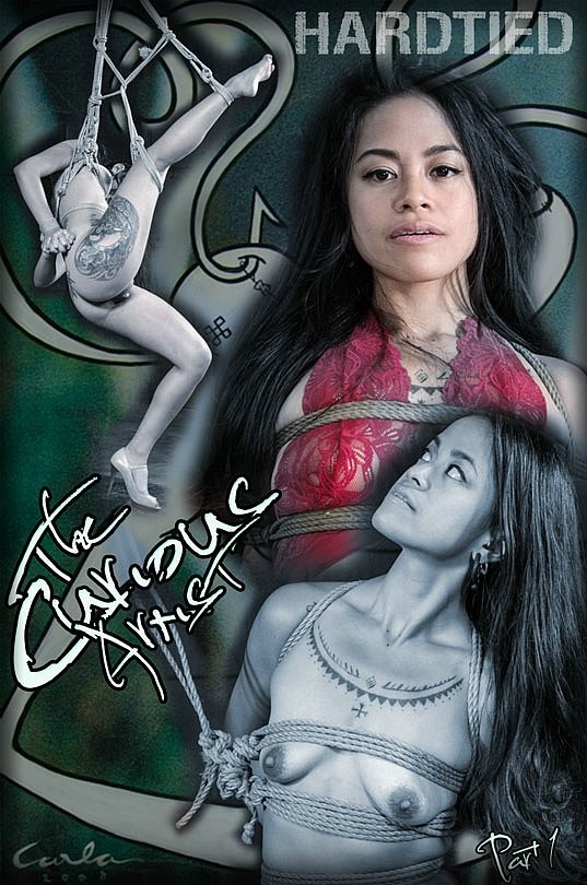 Chillycarlita hot artist in red dress is rope bound made to orga #71917330