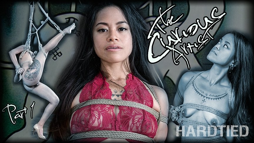 Chillycarlita hot artist in red dress is rope bound made to orga #71917452