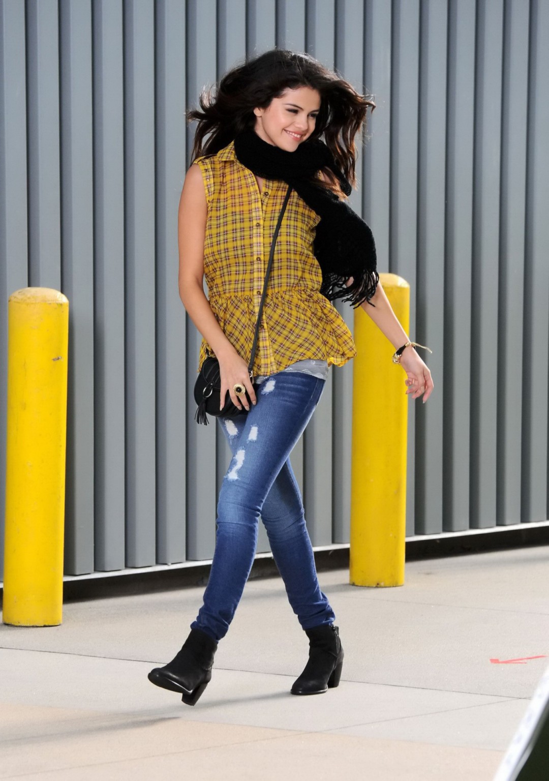 Selena Gomez busty and leggy on the set of a Dream Out Loud commercial in Santa  #75227361