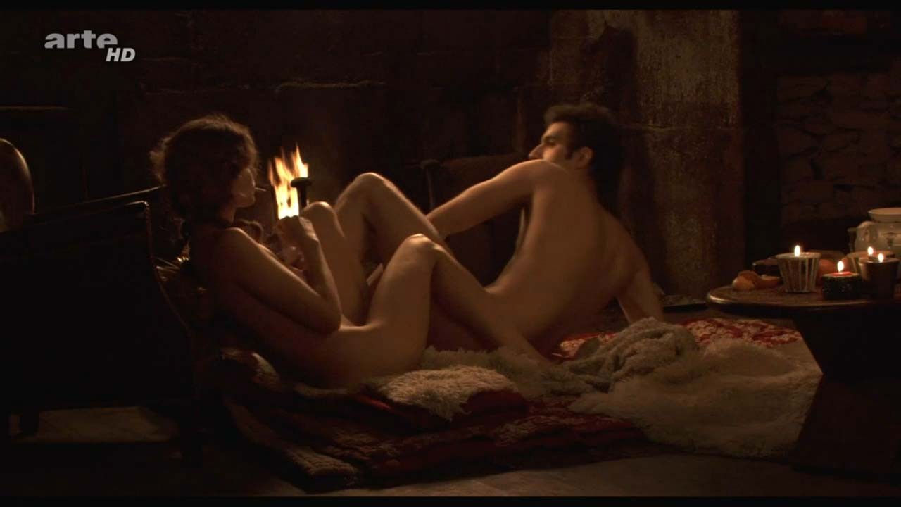 Laetitia Casta exposing her nice big boobs and hairy pussy in nude movie scenes #75308242