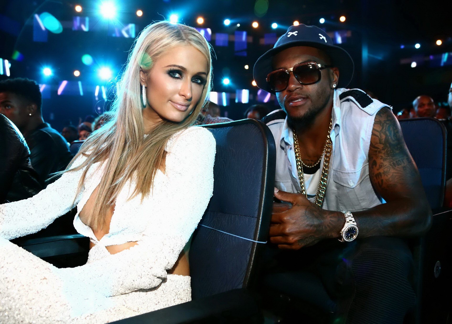 Paris Hilton showing huge cleavage at the 2014 BET Awards in LA #75192126