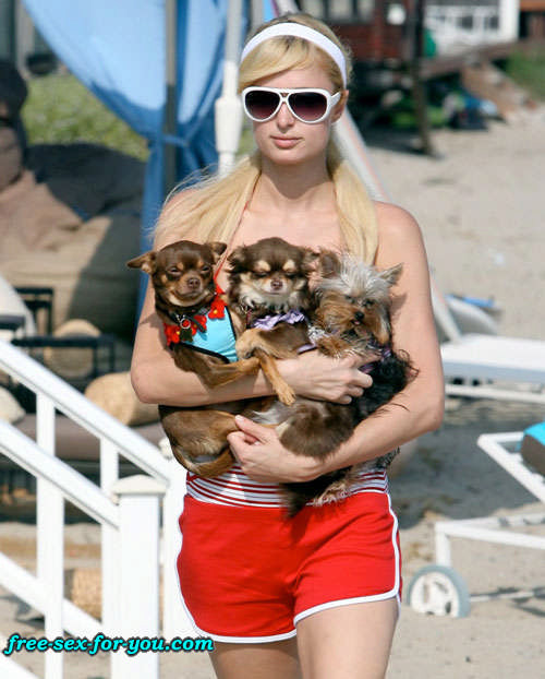 Paris Hilton showing her pussy and nipple slip pix #75431647