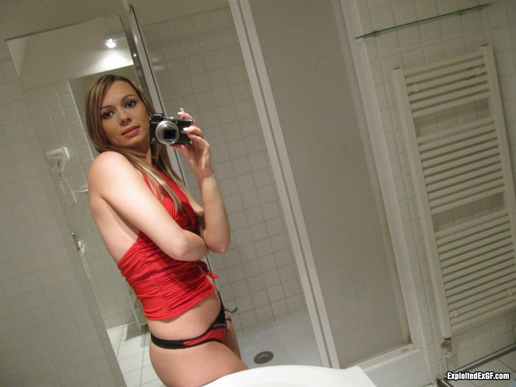 Sweet amateur girl playing with her self in bathroom #67598196