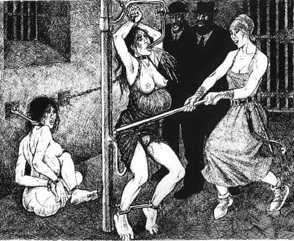 vintage evil female dungeon bondage horror art and drawings #69649832