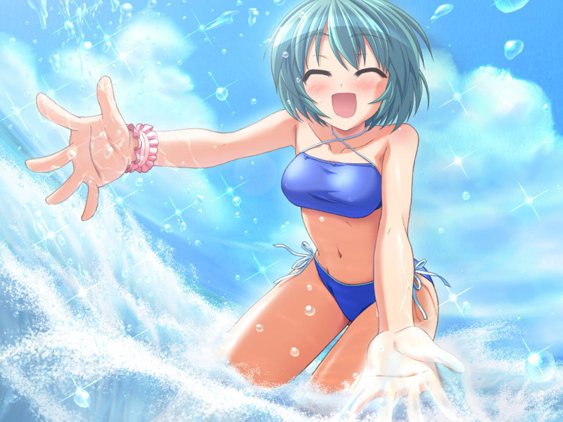 Sommer bringt heiße Hentai-Teens in Hemdblusen und Badeanzügen
 #69693603
