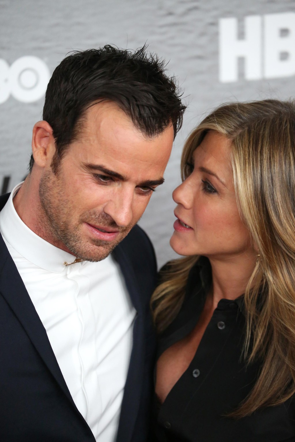 Jennifer Aniston cleavy and bra peek at The Leftovers premiere in NYC #75193011