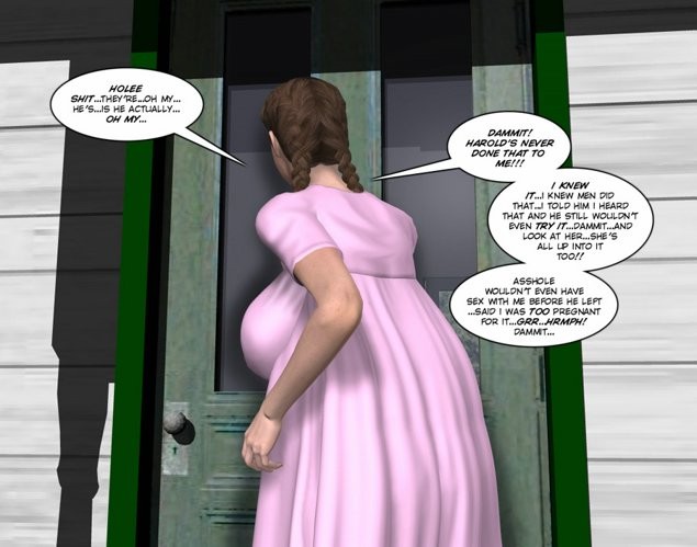 Voyeur orgasm of pregnant chubby 3D sex comics #67052367