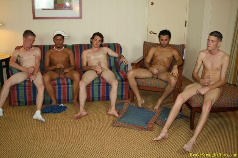 Five amateur college straight guys in their first gay orgy #76979741