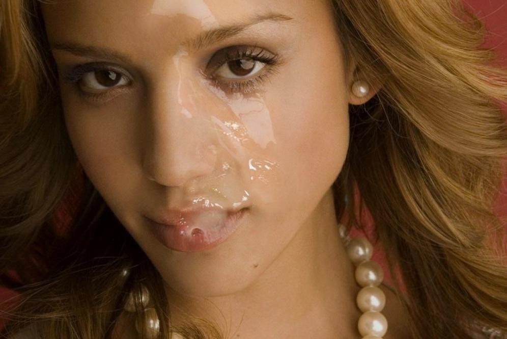 Jessica Alba has pretty face for cum all over it #70269445