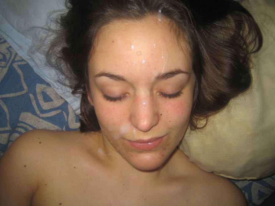 Real amateur girlfriend taking messy cum facials #75862489