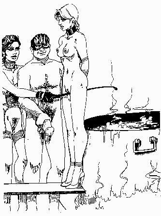 Arte fetichista sexual malvado con mujeres atadas con cuerda alrededor del cuello
 #69672111