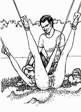Arte fetichista sexual malvado con mujeres atadas con cuerda alrededor del cuello
 #69672161