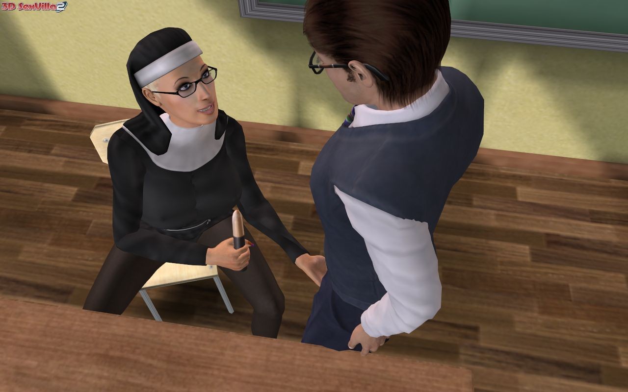 Horny cg nun disturbed by a student #69350048