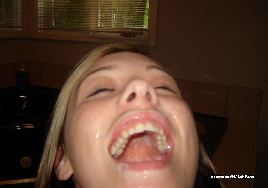 Drunk amateur teen girlfriend sucking on cock for facial cumshot #75908826