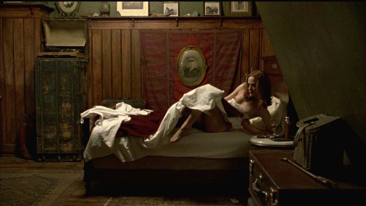 Evan Rachel Wood exposing her nice big boobs and hairy pussy in nude movie scene #75307770